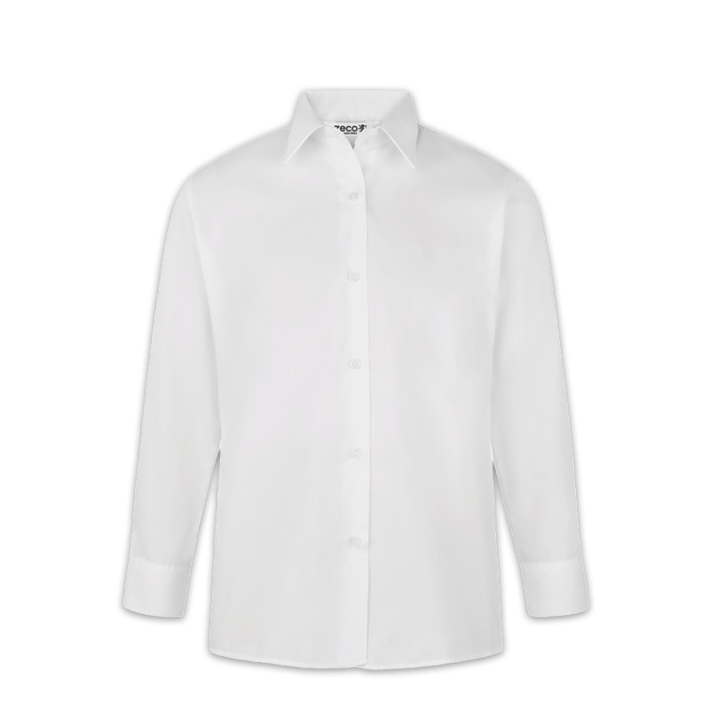 White Long Sleeve Blouse, Twin Pack