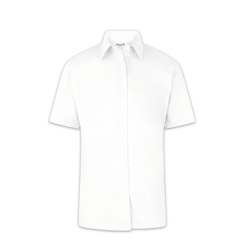White Short Sleeve Blouse, Twin Pack