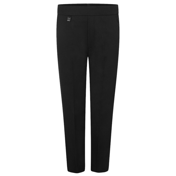 Black Pull-Up Trousers, Boys' Styling