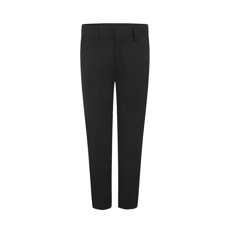 Black Standard Fit Trousers, Boys' Styling