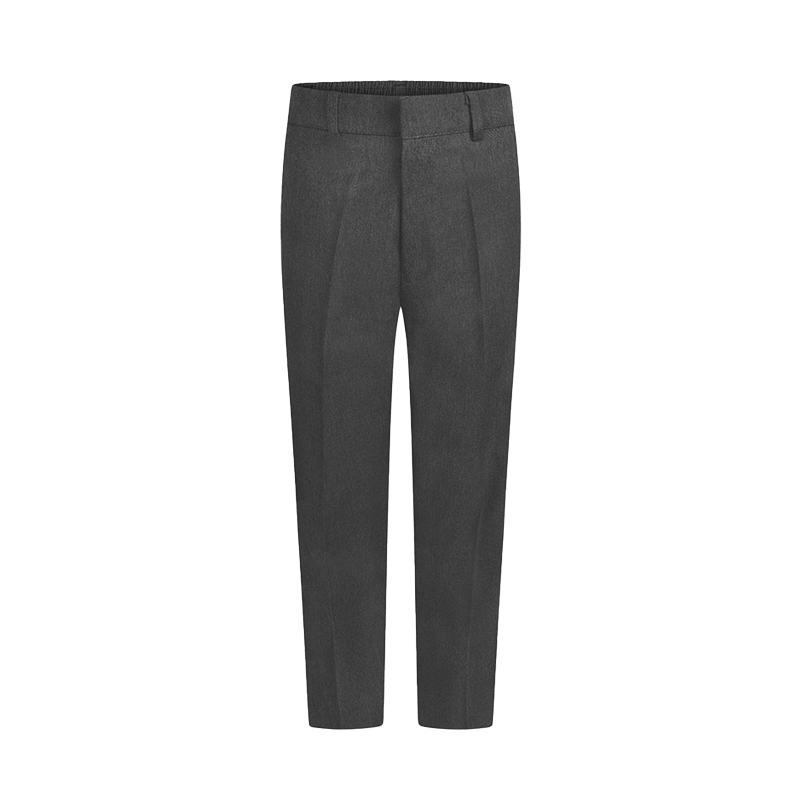 Grey Standard Fit Trousers, Boys' Styling