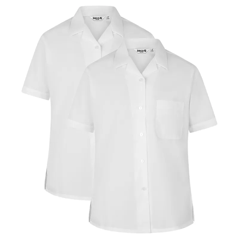 plain white blouse with collar
