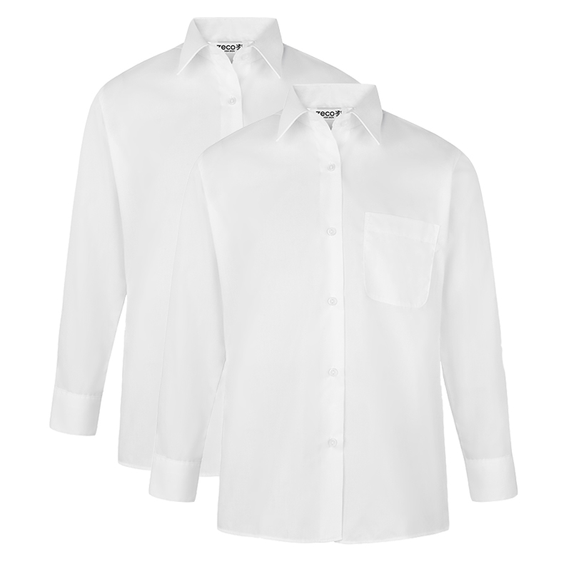 White Long Sleeve Blouse for School - Juniper Uniform