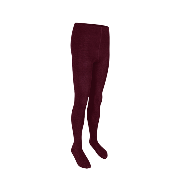 Maroon Cotton-Mix Tights - Pack of Two