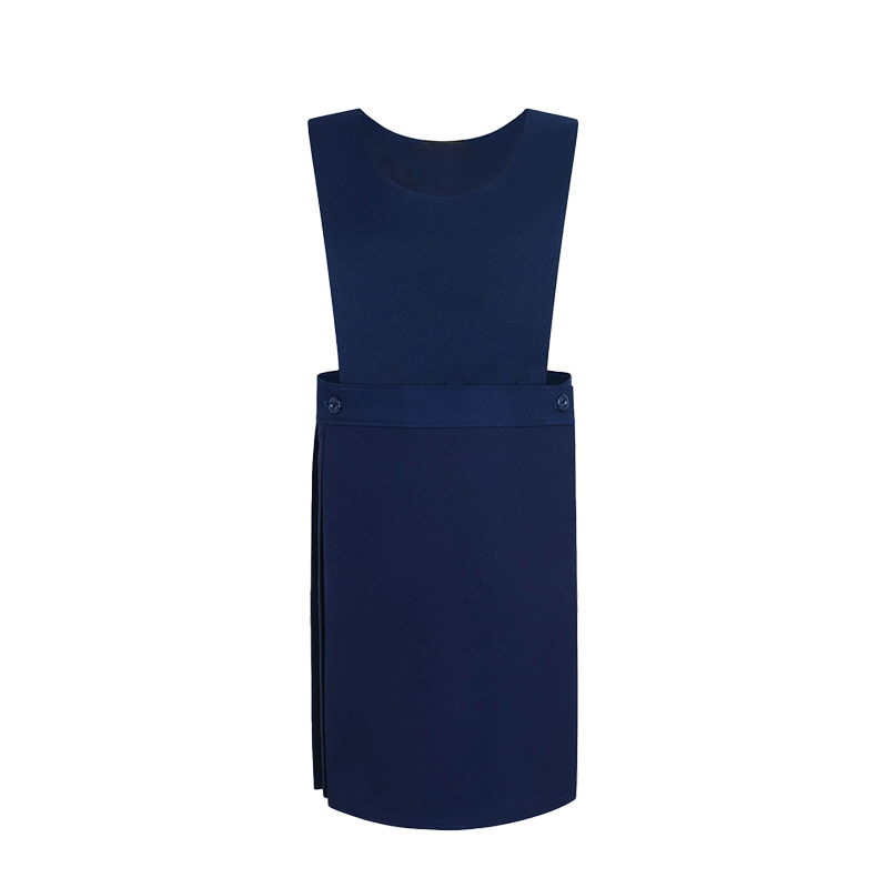 Navy Pinafore with Bib Front
