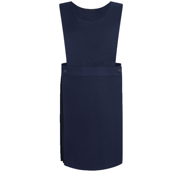 Navy Pinafore with Bib Front